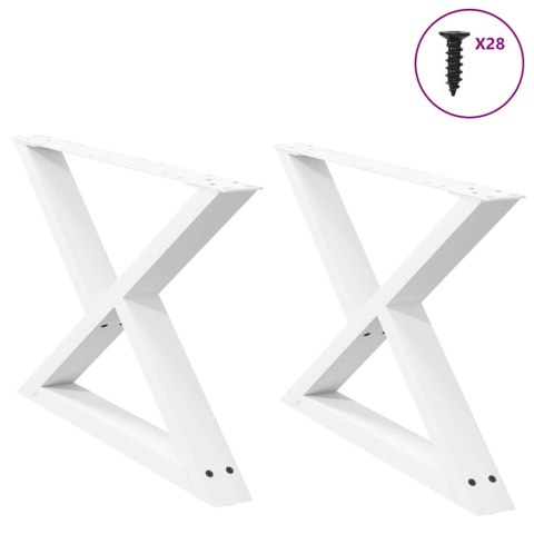 Nogi do stolika kawowego 2 szt. Białe 70x(42-43,3) cm Stal Lumarko! Lumarko!