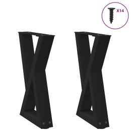  Nogi do stolika kawowego 2 szt. Czarne 28x(42-43,3) cm Stal Lumarko! Lumarko!