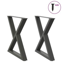  Nogi do stołu jadalnego 2 szt. Antracyt 80x(72-73,3) cm Stal Lumarko! Lumarko!