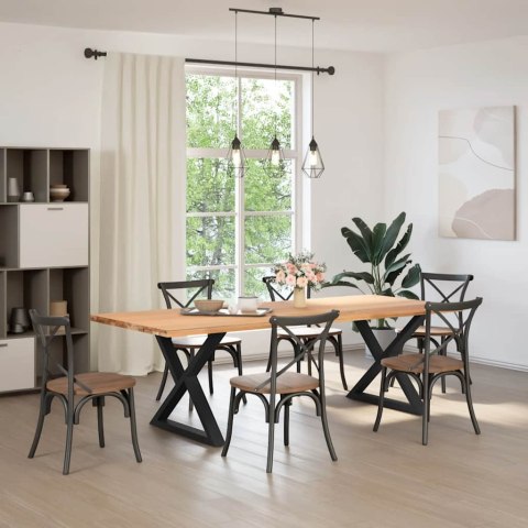  Nogi do stołu jadalnego 2 szt. Czarne 90x(72-73,3) cm Stal Lumarko! Lumarko!