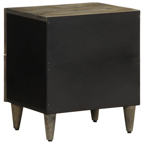  Szafka nocna Jasnoszara 40x33x46 cm Drewno lite Mango Lumarko! Lumarko!