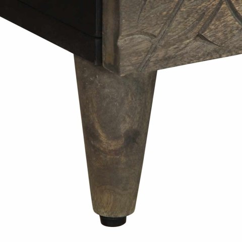  Szafka nocna Jasnoszara 40x33x46 cm Drewno lite Mango Lumarko! Lumarko!