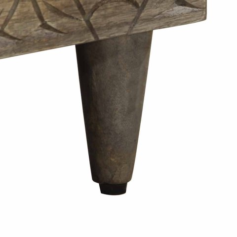 Szafka nocna Jasnoszara 50x33x60 cm Drewno lite Mango Lumarko! Lumarko!