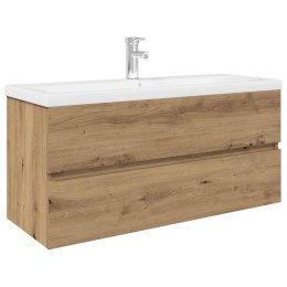  Szafka pod umywalkę z wbudowaną umywalką i baterią dąb artisan Lumarko! Lumarko!