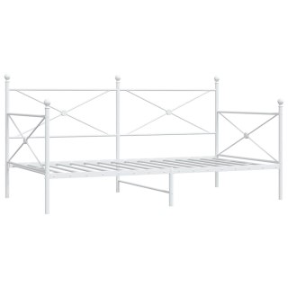  Łóżko dzienne bez materaca białe 100x200 cm stalowe Lumarko! Lumarko!