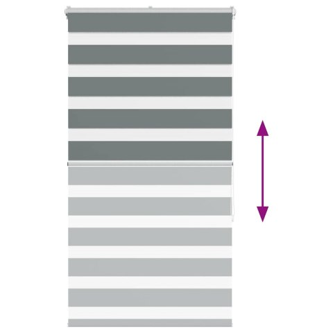  Roleta zebra, ciemnoszara, szerokość tkaniny 75,9 cm, poliester Lumarko! Lumarko!