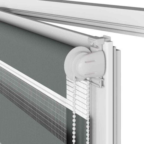  Roleta zebra, ciemnoszara, szerokość tkaniny 75,9 cm, poliester Lumarko! Lumarko!