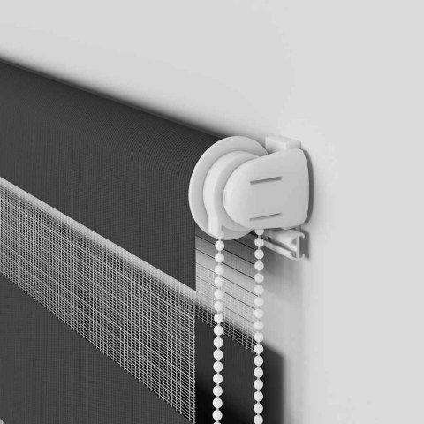 Roleta zebra, czarna, szerokość tkaniny 105,9cm, poliester Lumarko! Lumarko!