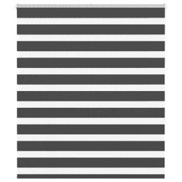 Roleta zebra, czarna, szerokość tkaniny 120,9cm, poliester Lumarko! Lumarko!