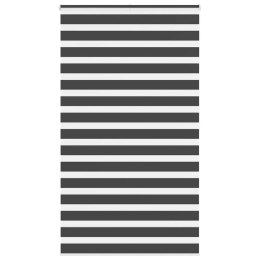 Roleta zebra, czarna, szerokość tkaniny 130,9 cm, poliester Lumarko! Lumarko!