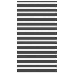 Roleta zebra, czarna, szerokość tkaniny 130,9 cm, poliester Lumarko! Lumarko!