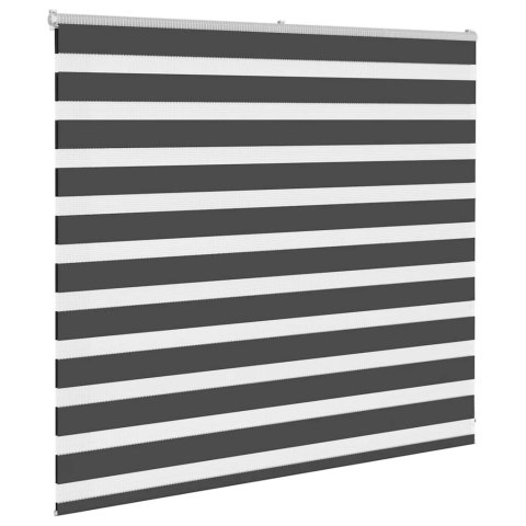 Roleta zebra, czarna, szerokość tkaniny 155,9cm, poliester Lumarko! Lumarko!