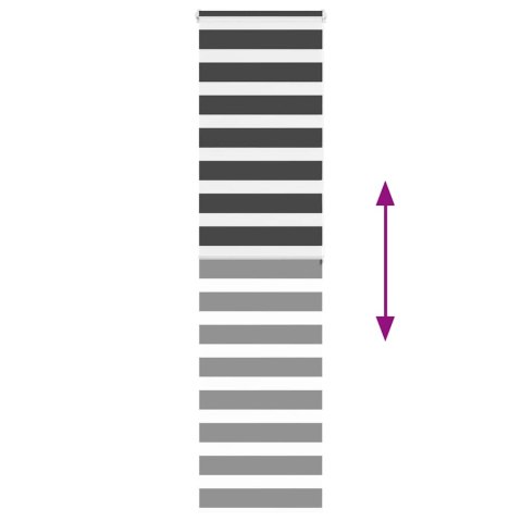  Roleta zebra, czarna, szerokość tkaniny 60,9 cm, poliester Lumarko! Lumarko!