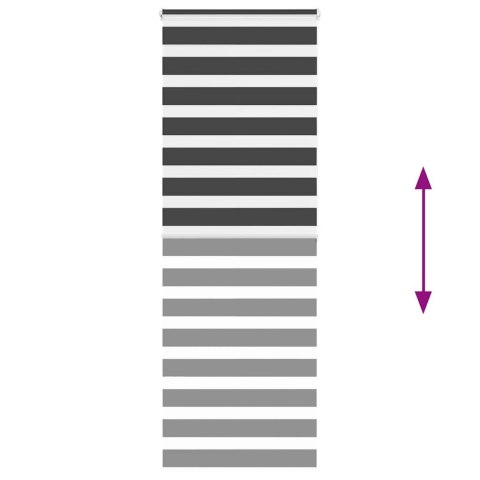  Roleta zebra, czarna, szerokość tkaniny 70,9 cm, poliester Lumarko! Lumarko!