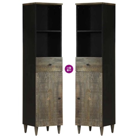  Szafka łazienkowa, 38x33x160 cm, lite drewno mango Lumarko! Lumarko!