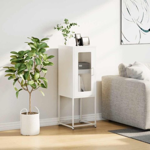  Komoda Biała 36x39x107 cm Stal walcowana na zimno Lumarko! Lumarko!