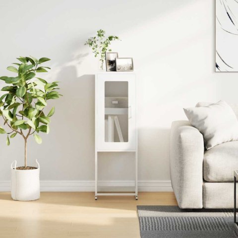  Komoda Biała 36x39x107 cm Stal walcowana na zimno Lumarko! Lumarko!