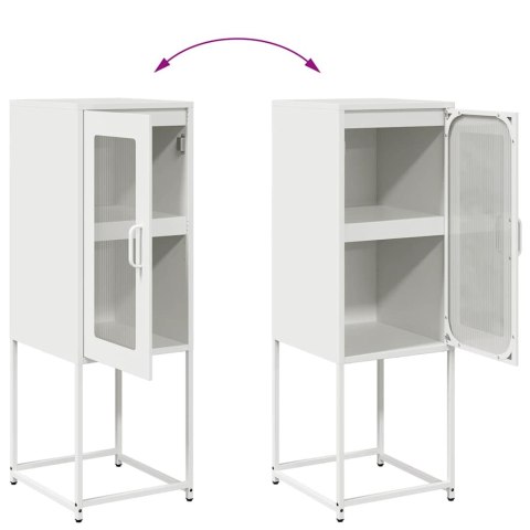  Komoda Biała 36x39x107 cm Stal walcowana na zimno Lumarko! Lumarko!