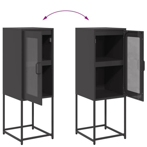 Komoda Czarna 36x39x107 cm Stal walcowana na zimno Lumarko! Lumarko!