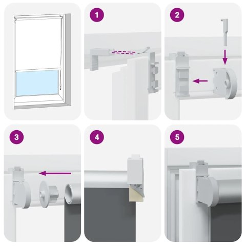 Roleta zaciemniająca szara 165x210cm Szerokość tkaniny 161,6cm Lumarko! Lumarko!