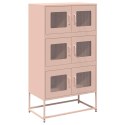  Komoda wysoka różowa 68x39x123 cm stalowa Lumarko! Lumarko!