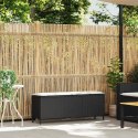  Ławka ogrodowa z poduszką Czarna 110x30x40,5 cm Polirattan Lumarko! Lumarko!