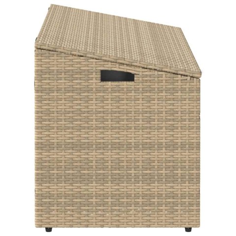  Skrzynia ogrodowa beżowa 110x50x58 cm polirattan Lumarko! Lumarko!