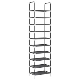  Stojak na buty 10-poziomowy czarny 44x28x180 cm Lumarko! Lumarko!