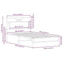  Łóżko bez materaca, brązowy dąb, 100x200 cm Lumarko! Lumarko!