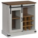 Komoda HALDEN z drzwiami przesuwnymi Biała 80x40x80 cm Lumarko! Lumarko!