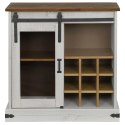  Komoda HALDEN z drzwiami przesuwnymi Biała 80x40x80 cm Lumarko! Lumarko!