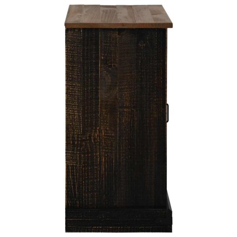  Komoda HALDEN z drzwiami przesuwnymi Czarny 80x40x80 cm Lumarko! Lumarko!