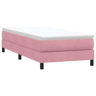  Łóżko Box Spring bez materaca Różowe 100x210 cm Aksamit Lumarko! Lumarko!