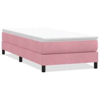  Łóżko Box Spring bez materaca Różowe 100x210 cm Aksamit Lumarko! Lumarko!