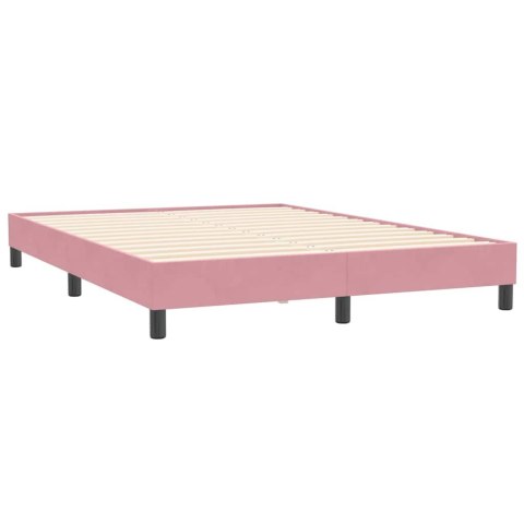  Łóżko Box Spring bez materaca Różowe 140x210 cm Aksamit Lumarko! Lumarko!
