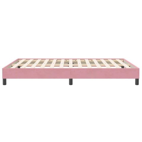  Łóżko Box Spring bez materaca Różowe 140x210 cm Aksamit Lumarko! Lumarko!