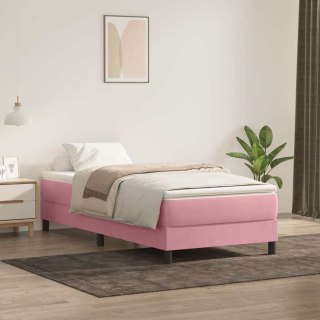  Łóżko Box Spring bez materaca Różowe 100x220 cm Aksamit Lumarko! Lumarko!