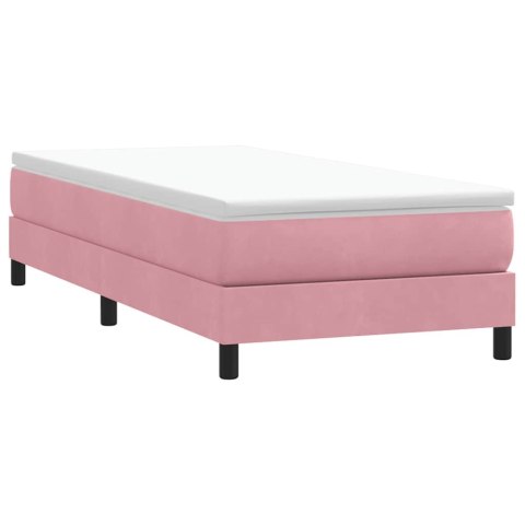  Łóżko Box Spring bez materaca Różowe 100x220 cm Aksamit Lumarko! Lumarko!