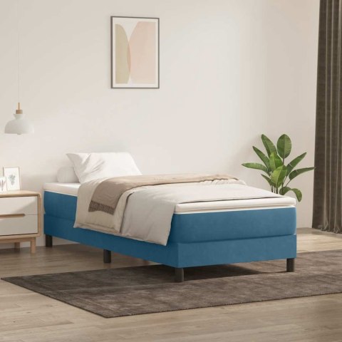  Łóżko typu Box Spring bez materaca Ciemnoniebieskie 80x220 cm Lumarko! Lumarko!