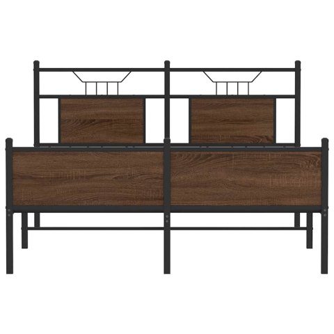  Łóżko bez materaca, brązowy dąb, 137x190 cm Lumarko! Lumarko!