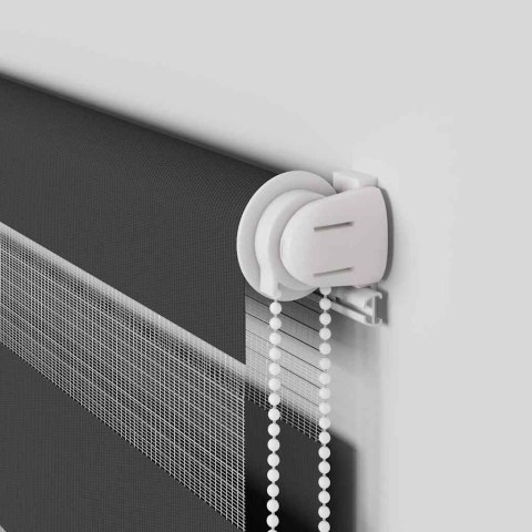  Roleta zebra, czarna, szerokość tkaniny 120,9cm, poliester Lumarko! Lumarko!