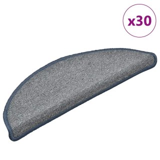 VidaXL Maty na schody 30 szt. 56x17x3 cm, jasnoszare i niebieskie, półokrągłe