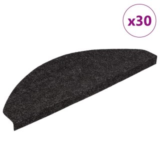 VidaXL Maty na schody samoprzylepne 30 szt. Antracyt 65x22,5x3,5 cm