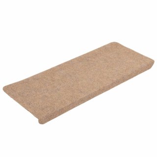 VidaXL Maty na schody samoprzylepne 30 szt. Beżowe 65x24,5x3,5 cm