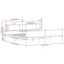  Metalowa rama łóżka, bez materaca, brązowy dąb, 160x200 cm Lumarko! Lumarko!