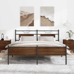 Metalowa rama łóżka, bez materaca, brązowy dąb, 183x213 cm Lumarko! Lumarko!