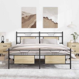 Metalowa rama łóżka, bez materaca, dąb sonoma, 180x200 cm Lumarko! Lumarko!