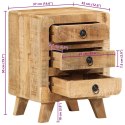  Szafka nocna 2 szt. 37x32x50 cm Drewno lite surowe mango Lumarko! Lumarko!