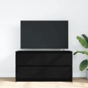  Szafka pod TV Czarna 100x35x54 cm Drewno klejone Lumarko! Lumarko!