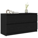  Szafka pod TV Czarna 100x35x54 cm Drewno klejone Lumarko! Lumarko!